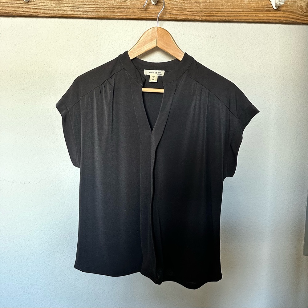 Black Loose Fit Stretchy Top